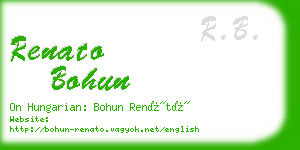 renato bohun business card
